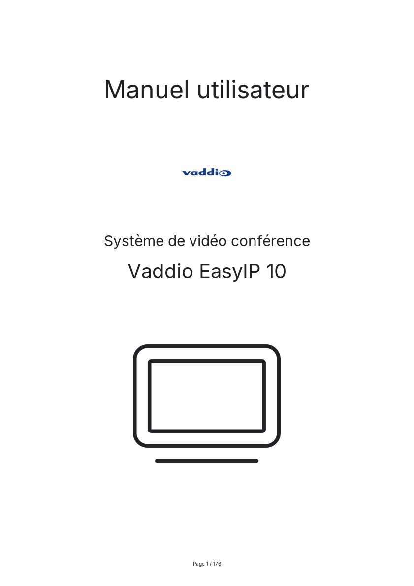 Image de la première page du manuel de l'appareil EasyIP 10