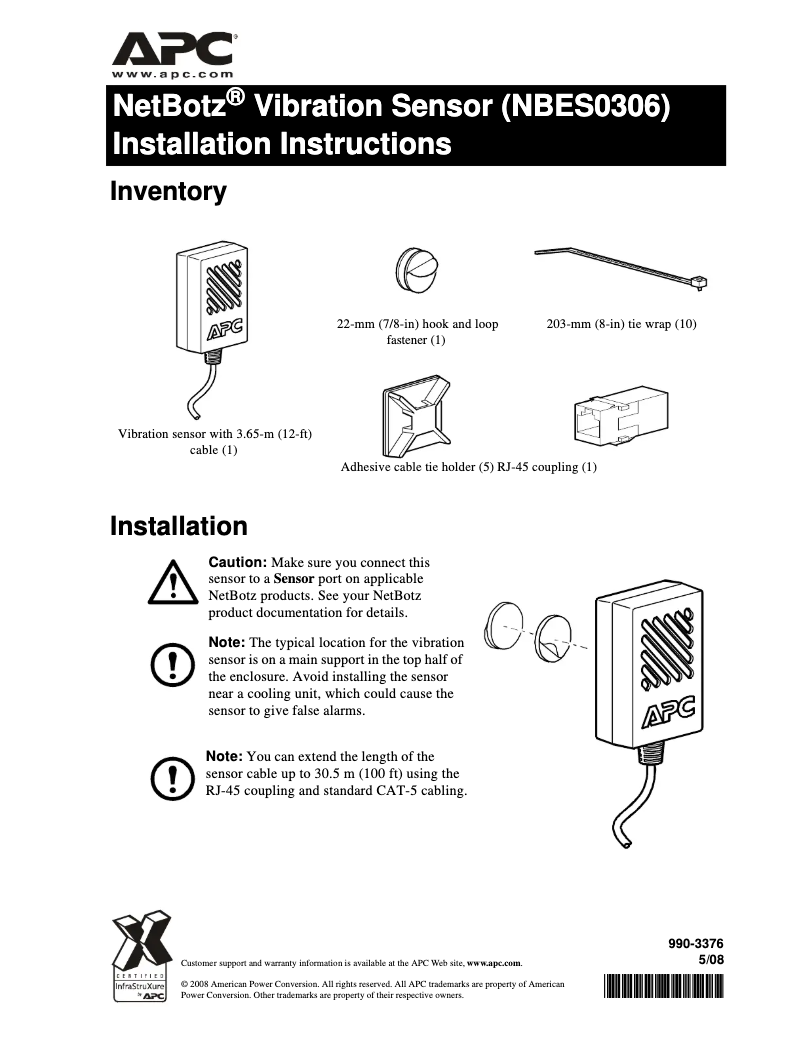 Página 1 del manual Manual de usuario APC NetBotz NBES0306