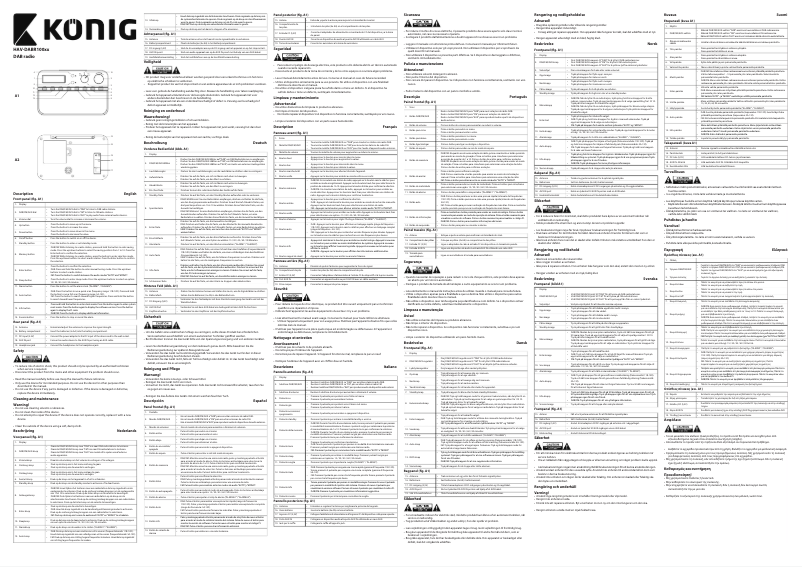 Image de la première page du manuel de l'appareil HAV-DABR100BL