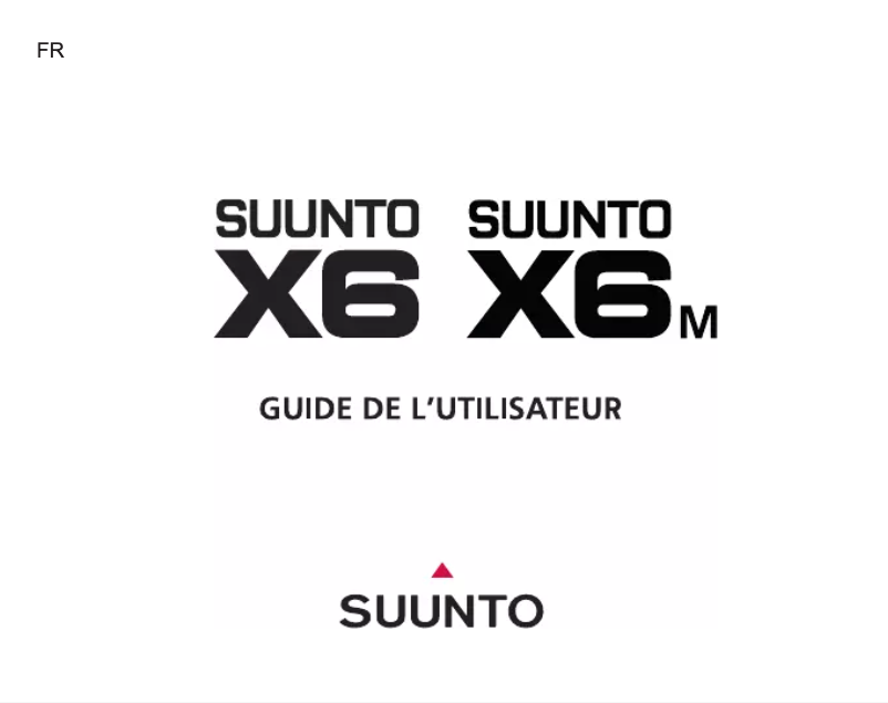 Image de la première page du manuel de l'appareil X6 M