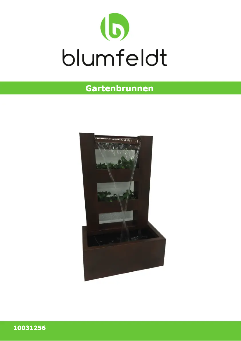 Page 1 de la notice Manuel utilisateur Blumfeldt Lemuria