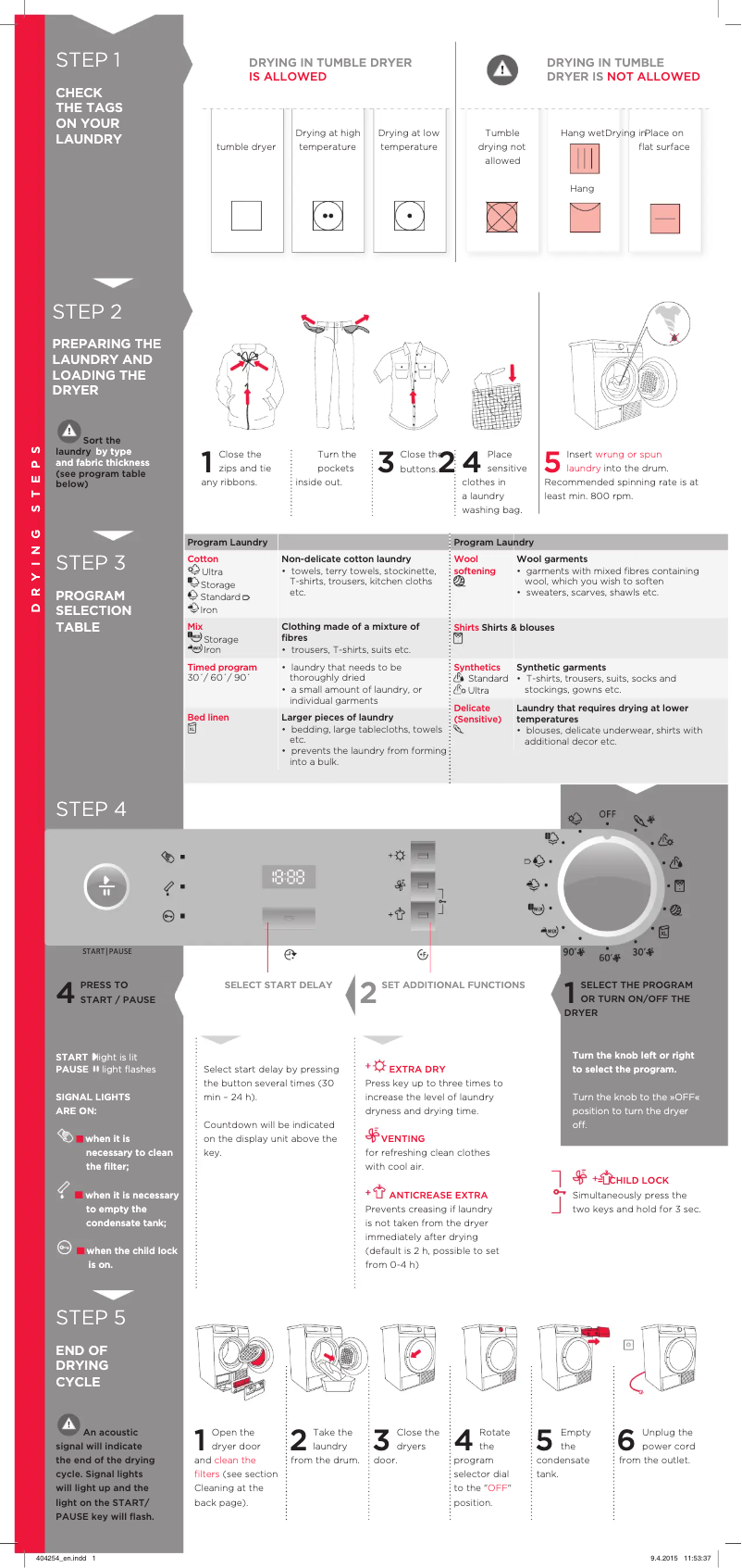 Page 1 de la notice Manuel utilisateur Gorenje D8565