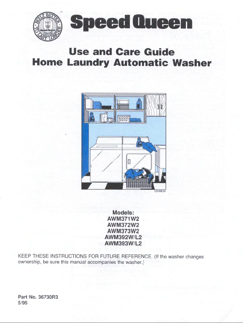 Image de la première page du manuel de l'appareil AWM392W2