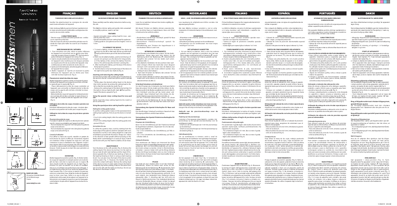 Page 1 de la notice Manuel utilisateur BaByliss E655E