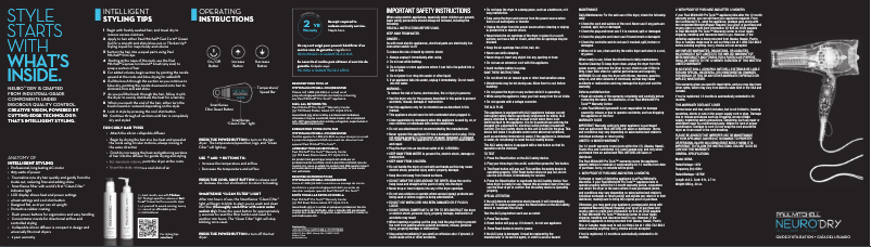 Image de la première page du manuel de l'appareil Neuro Dry