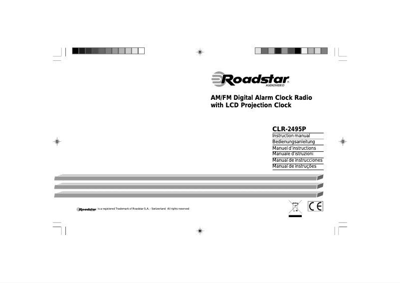 Page n°1 - Manuel utilisateur Roadstar CLR-2495P