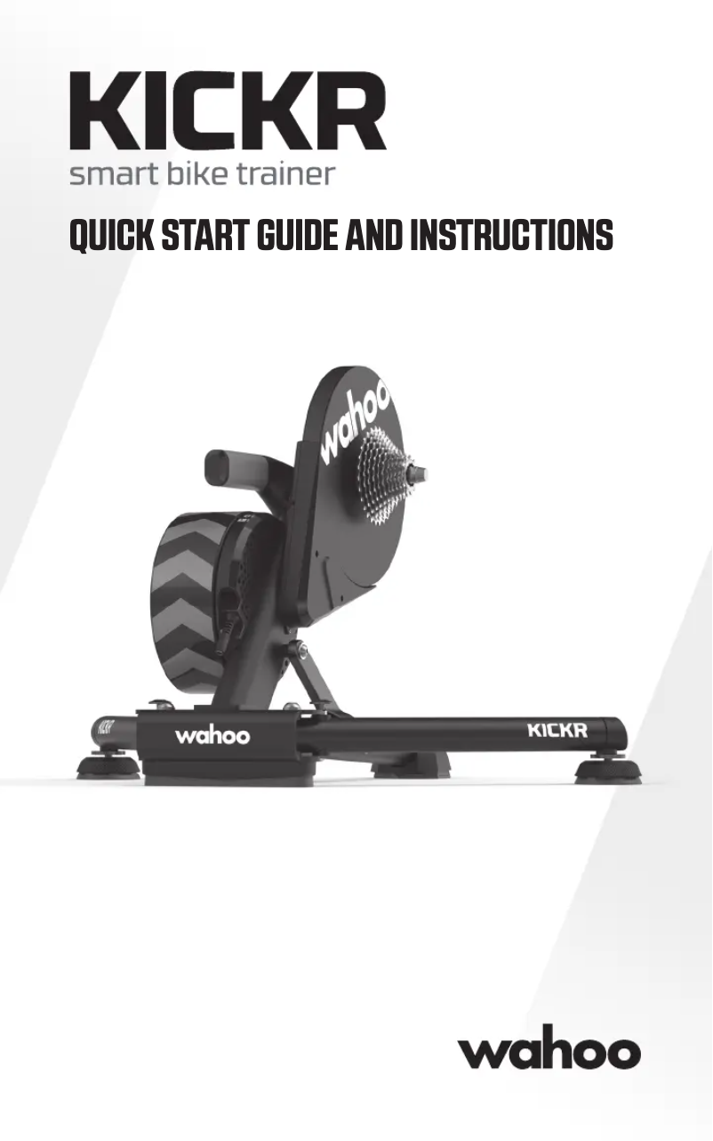 Page 1 de la notice Guide de démarrage rapide Wahoo Kickr Smart Bike Trainer