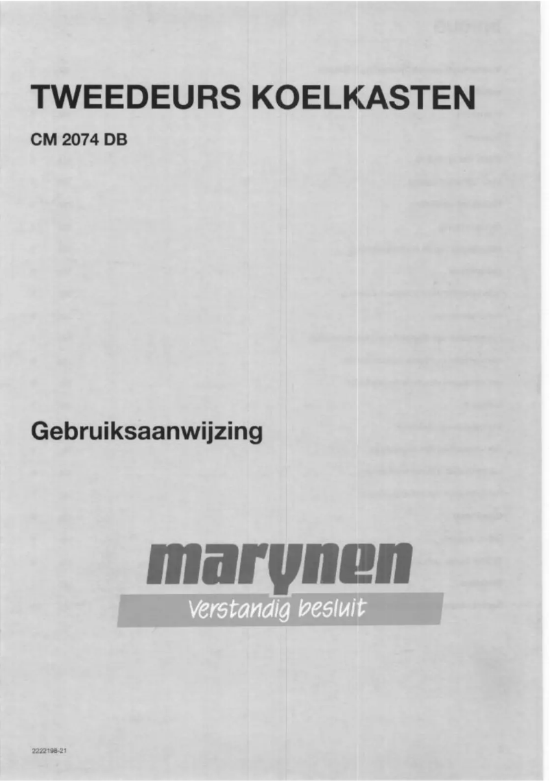 Page 1 de la notice Manuel utilisateur Marynen CM 2074 DB