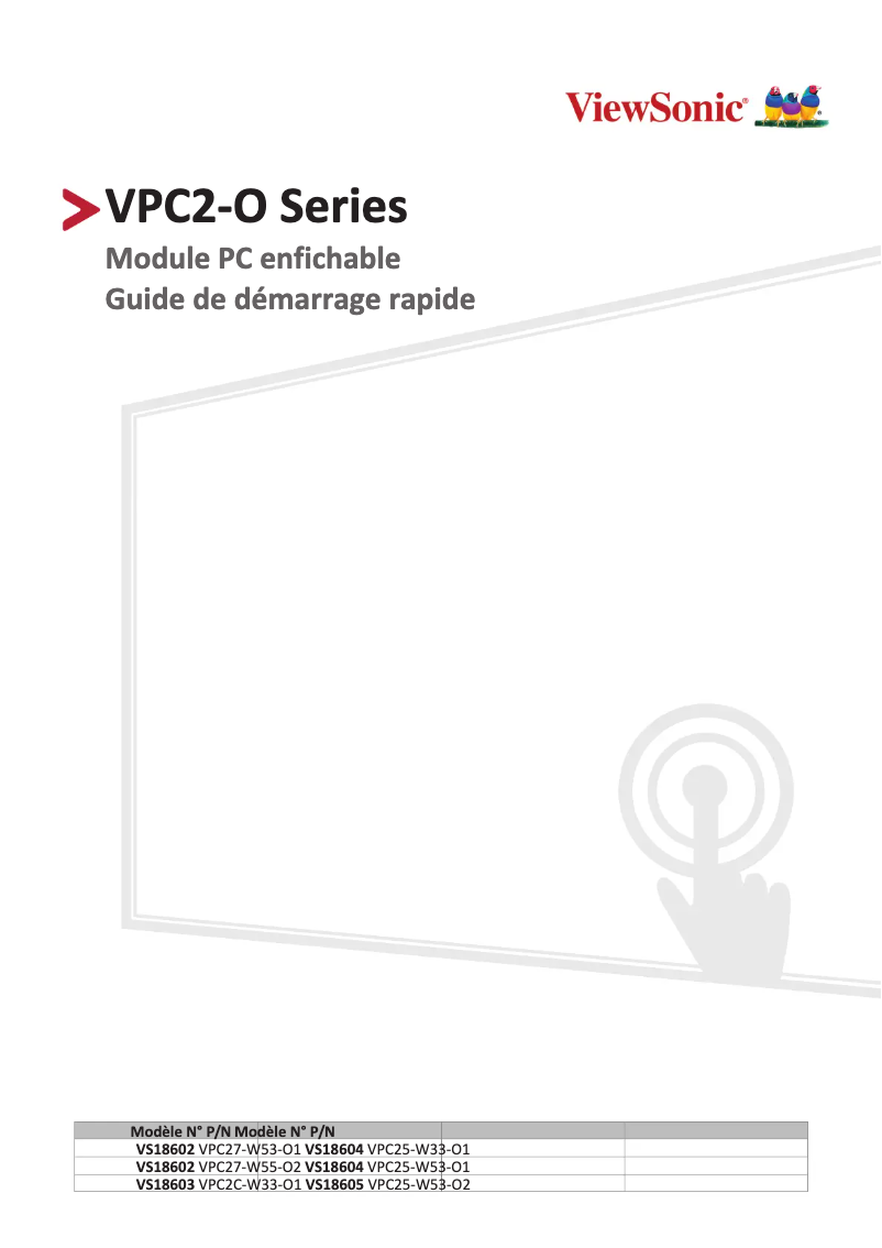Página 1 del manual Manual de usuario Viewsonic VPC25-W53-O1