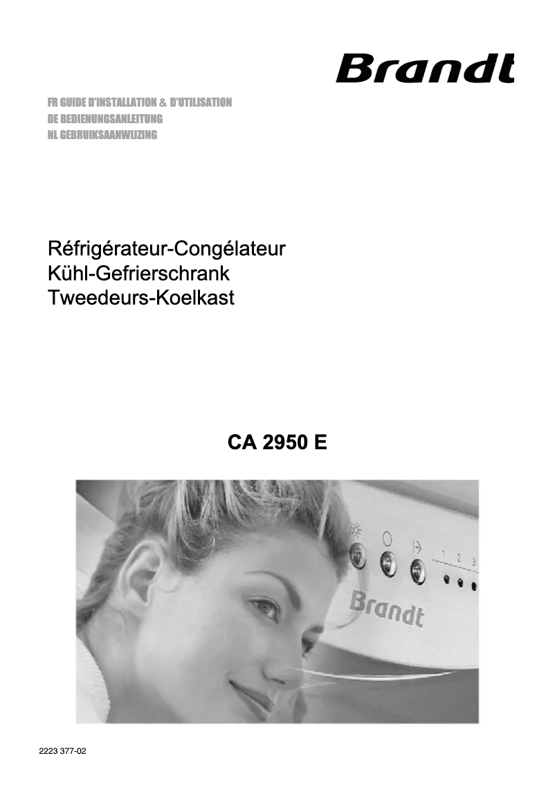 Página 1 del manual Manual de usuario Brandt CA2950E
