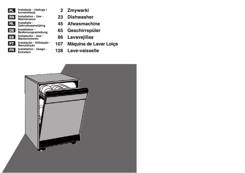 Page n°1 - Manuel utilisateur Candy CDW374-1