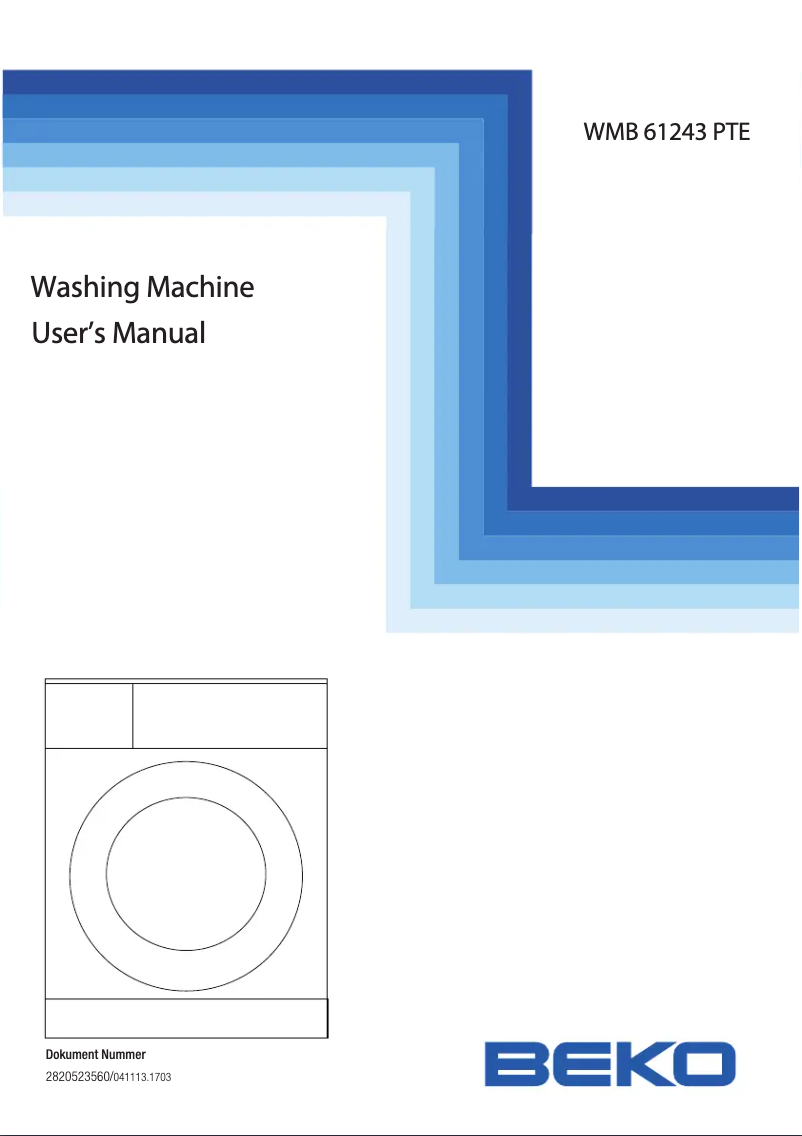 Image de la première page du manuel de l'appareil WMB 61243 PTE