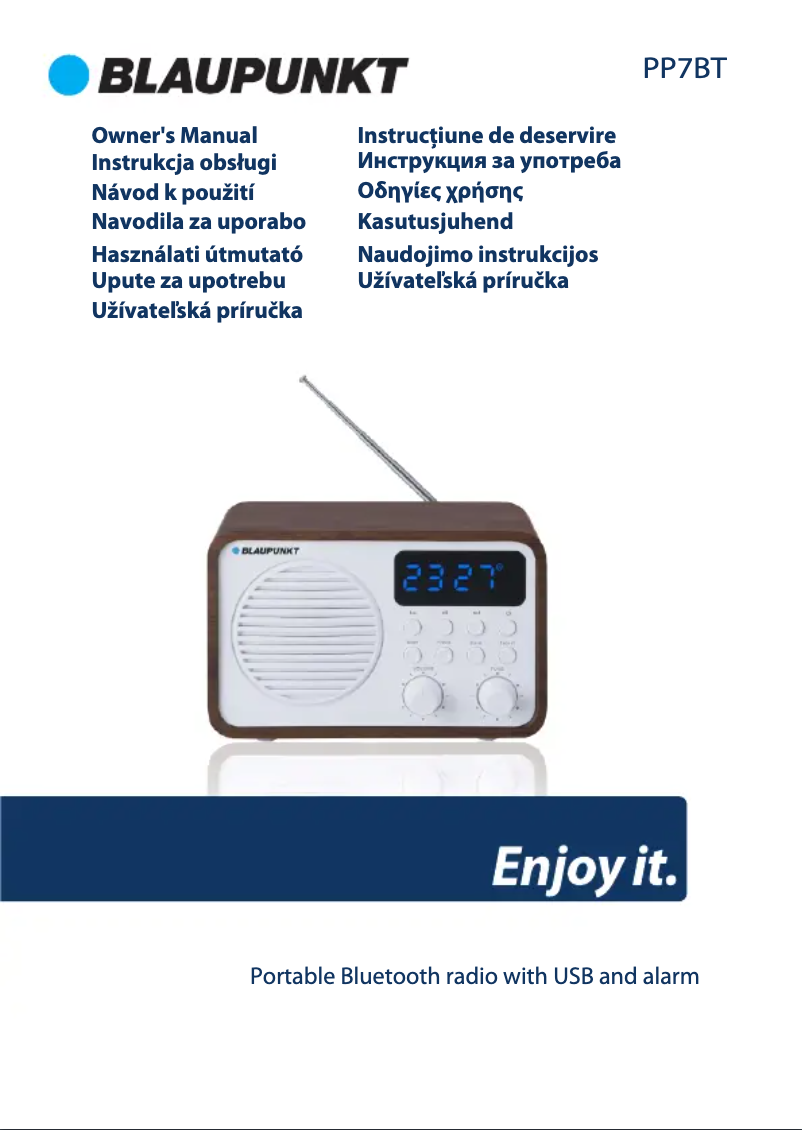 Image de la première page du manuel de l'appareil PP7BT