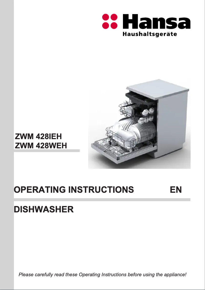 Image de la première page du manuel de l'appareil ZWM428WEH