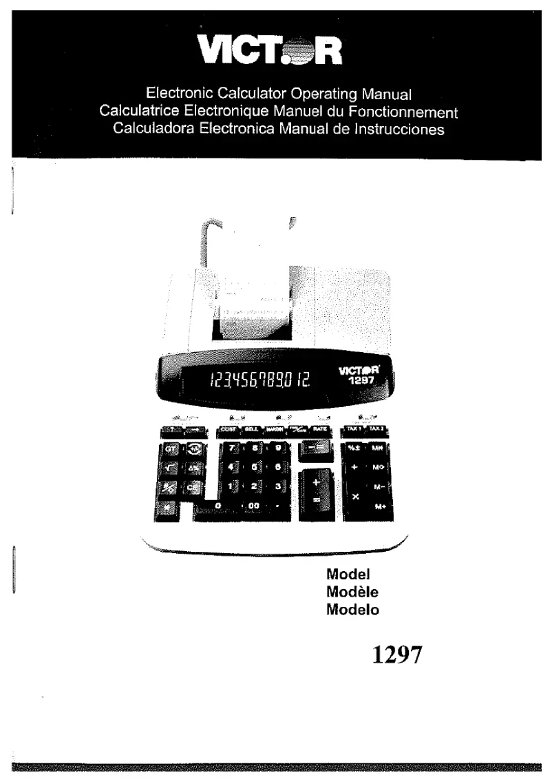 Page n°1 - Manuel utilisateur Victor 1297
