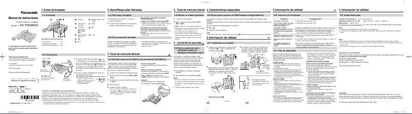 Page n°1 - Manuel utilisateur Panasonic KX-TS520EX2