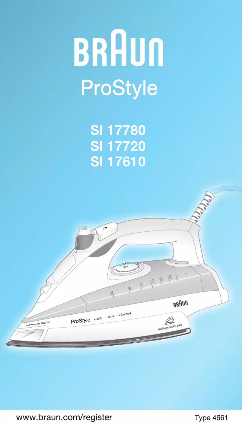 Page 1 de la notice Manuel utilisateur Braun ProStyle SI 17610