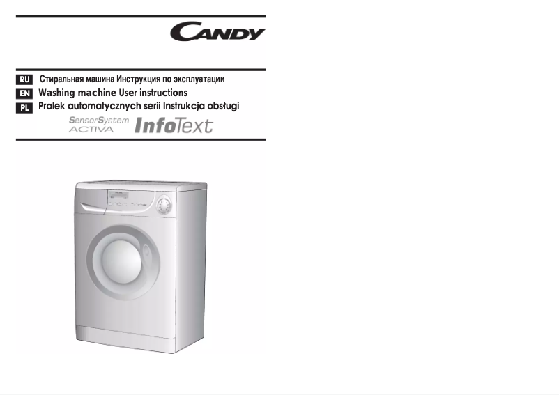 Page n°1 - Manuel utilisateur Candy CS125TXT-16S