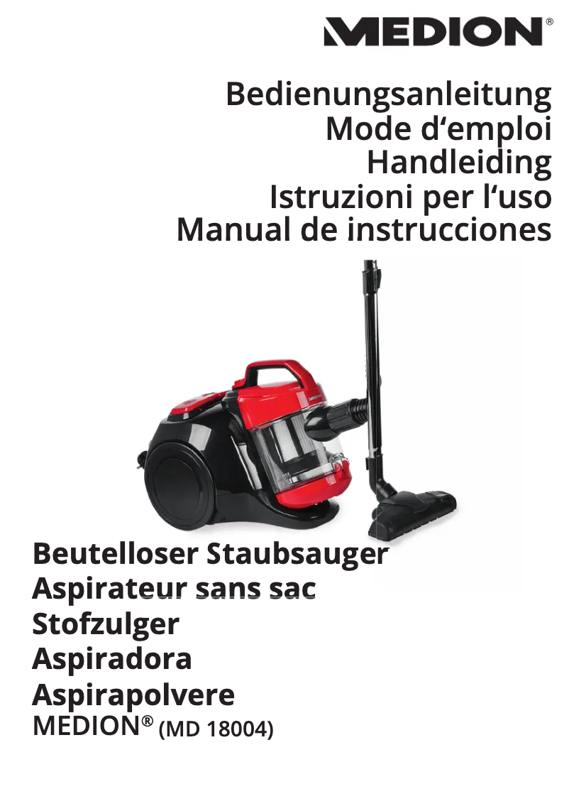 Page 1 de la notice Manuel utilisateur Medion MD 18004