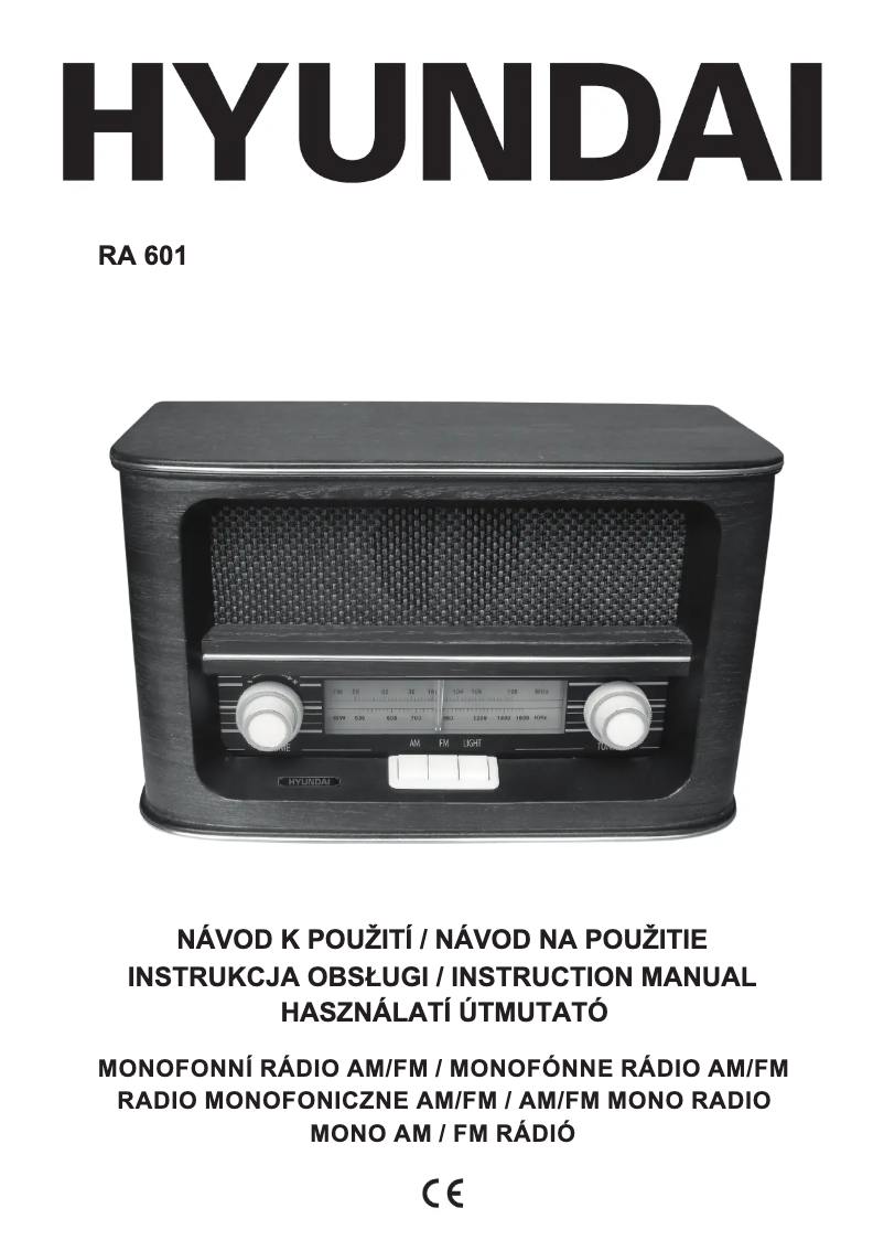 Page 1 de la notice Manuel utilisateur Hyundai RA 601