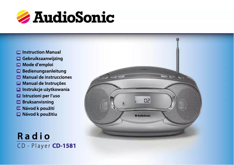 Page 1 de la notice Manuel utilisateur AudioSonic CD-1581