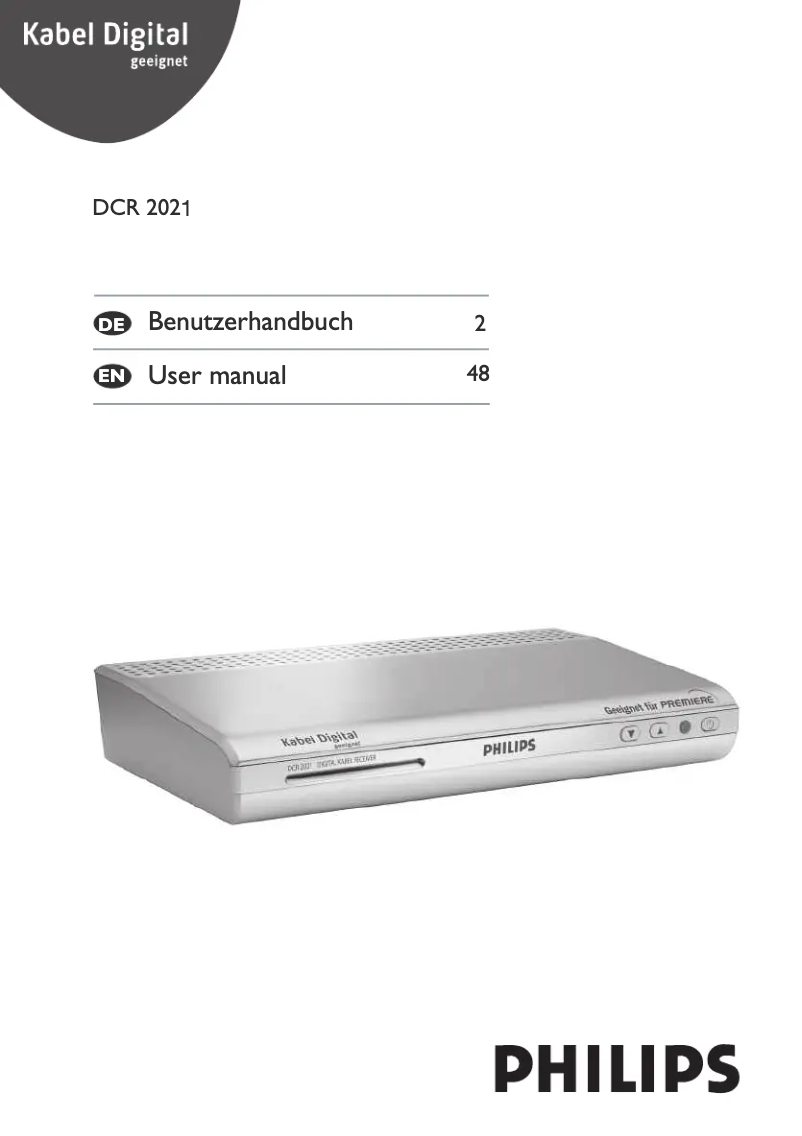 Image de la première page du manuel de l'appareil DCR2020