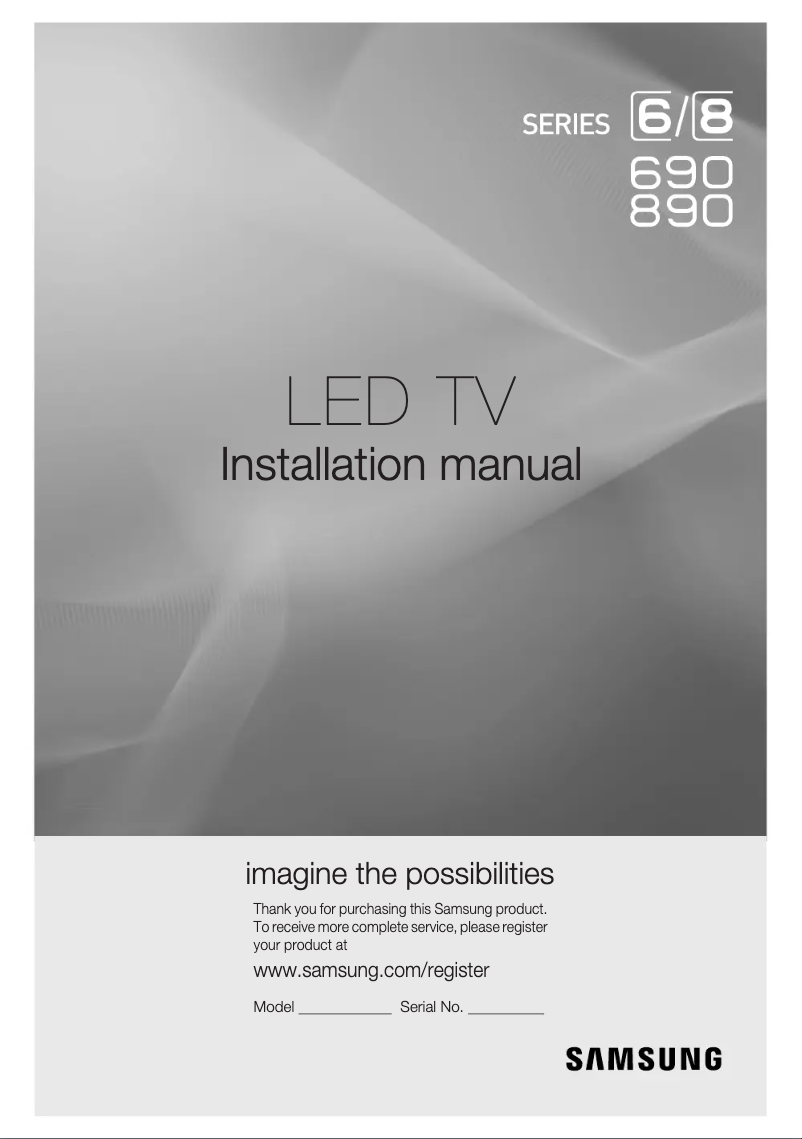 Page n°1 - Manuel utilisateur Samsung HG46AB690QW