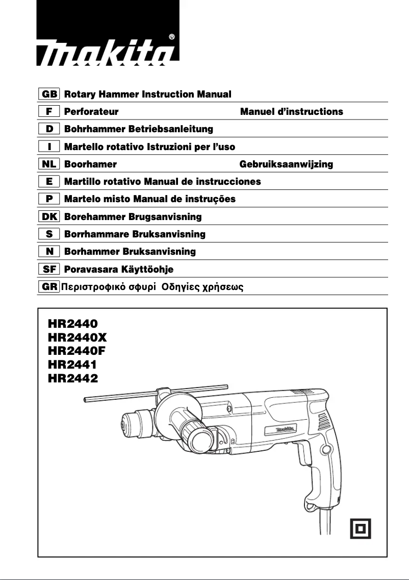 Page n°1 - Manuel utilisateur Makita HR2440F