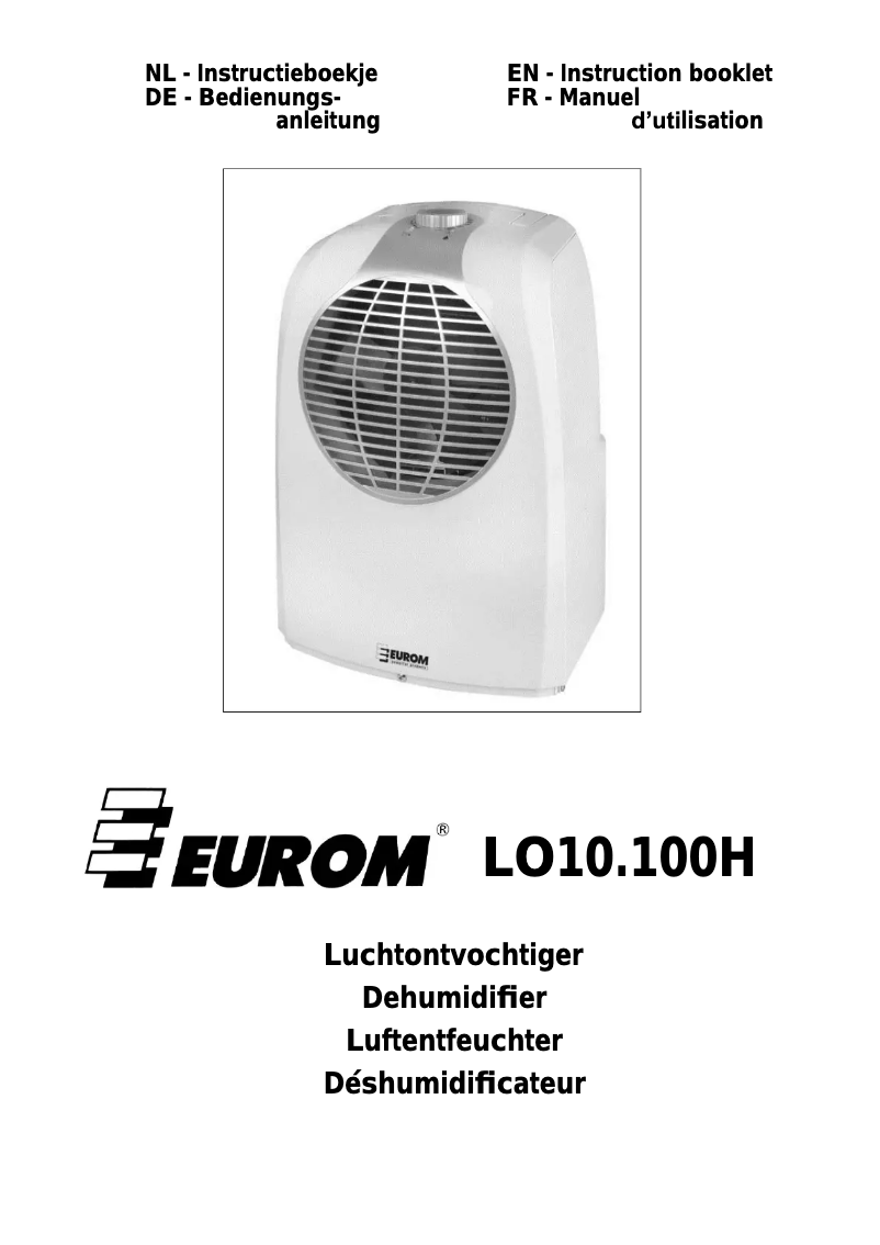 Página 1 del manual Manual de usuario Eurom LO 10.100H