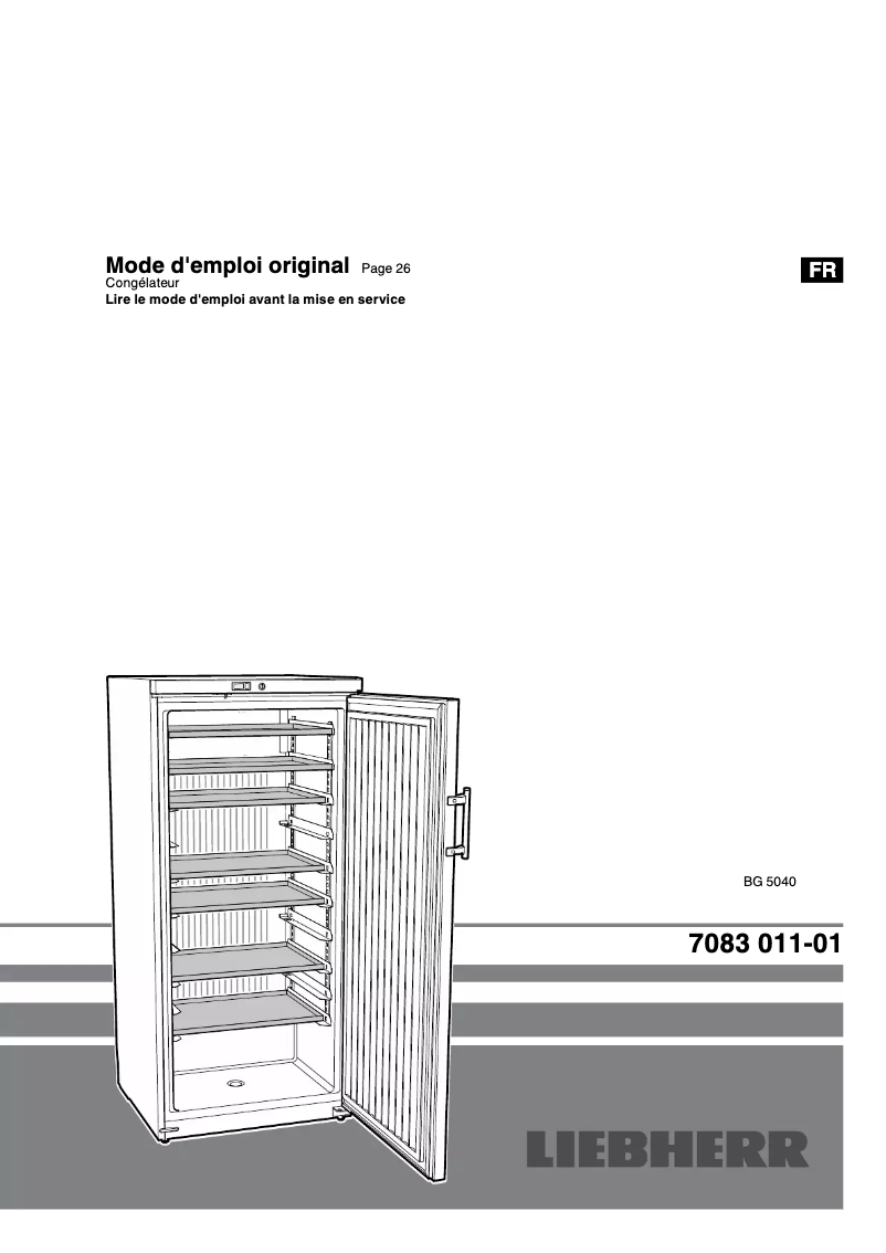 Image de la première page du manuel de l'appareil BG 5040