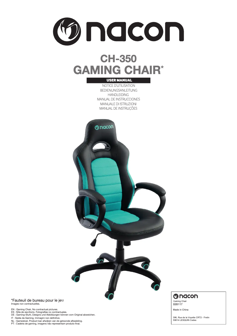 Página 1 del manual Manual de usuario NACON PCCH-350