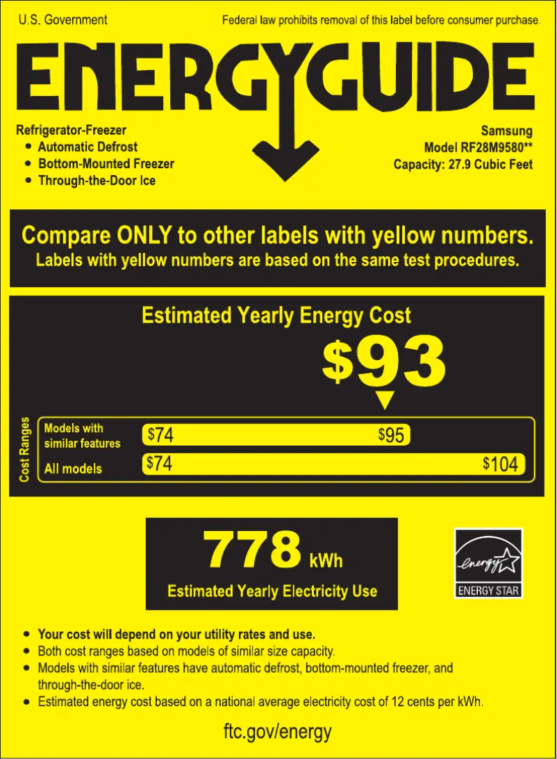 Image de la première page du manuel de l'appareil RF28M9580S