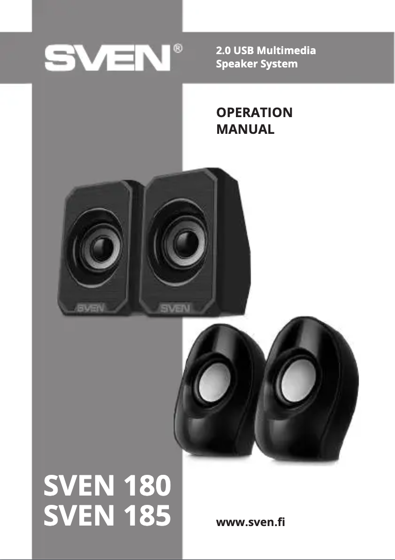 Page 1 de la notice Manuel utilisateur Sven 180