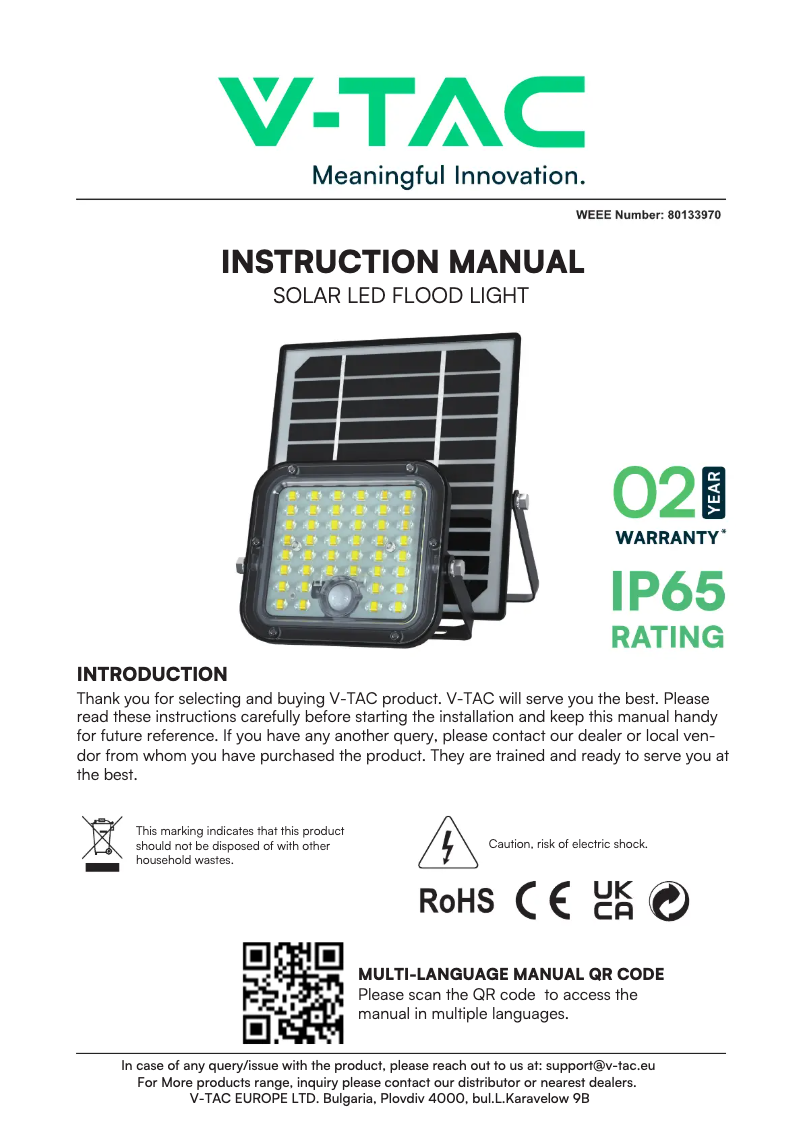 Image de la première page du manuel de l'appareil VT-432