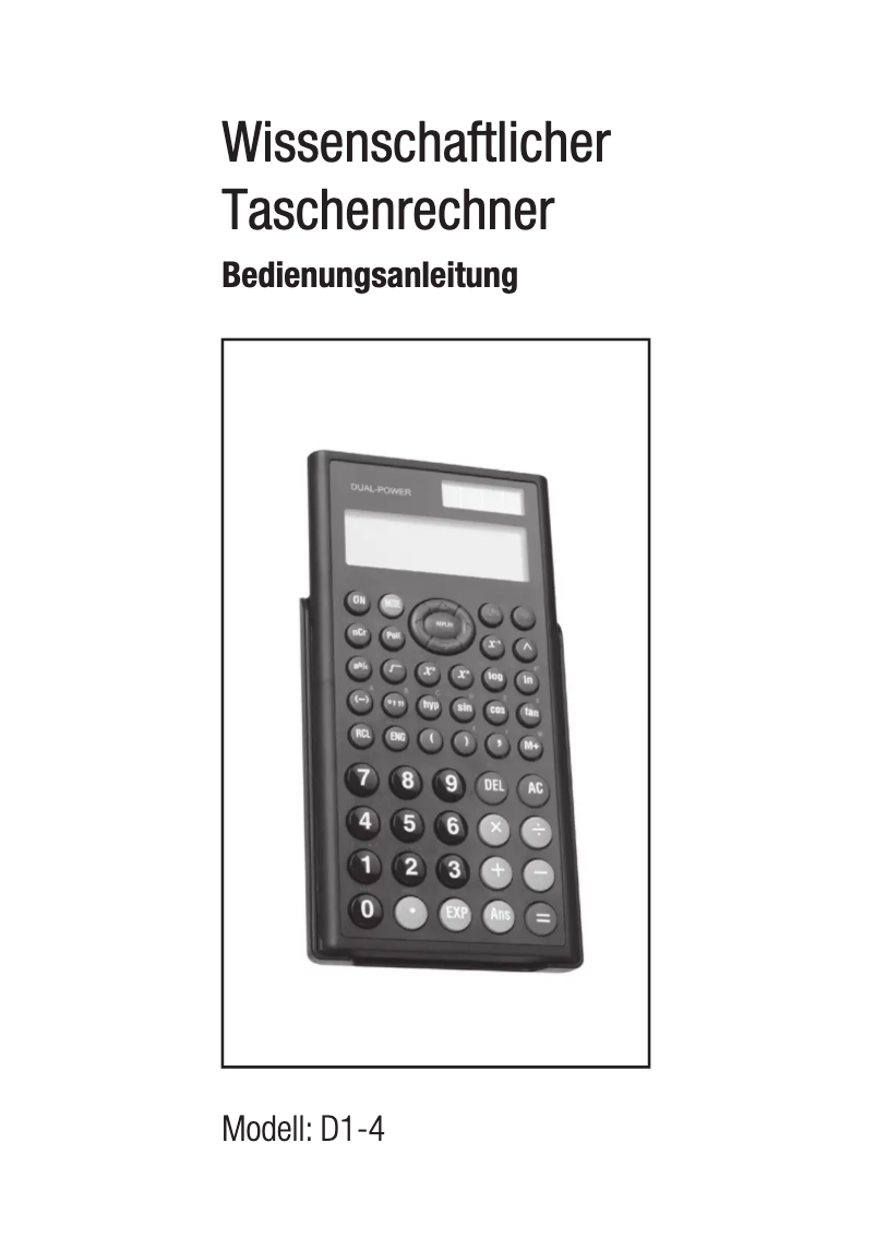Page n°1 - Manuel utilisateur GlobalTronics D1-4