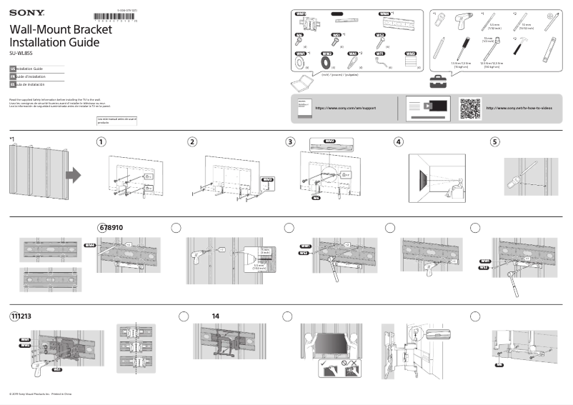 Image de la première page du manuel de l'appareil SU-WL855