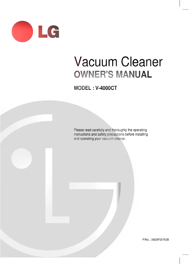 Page 1 of the manual User Manual LG V-4000CT