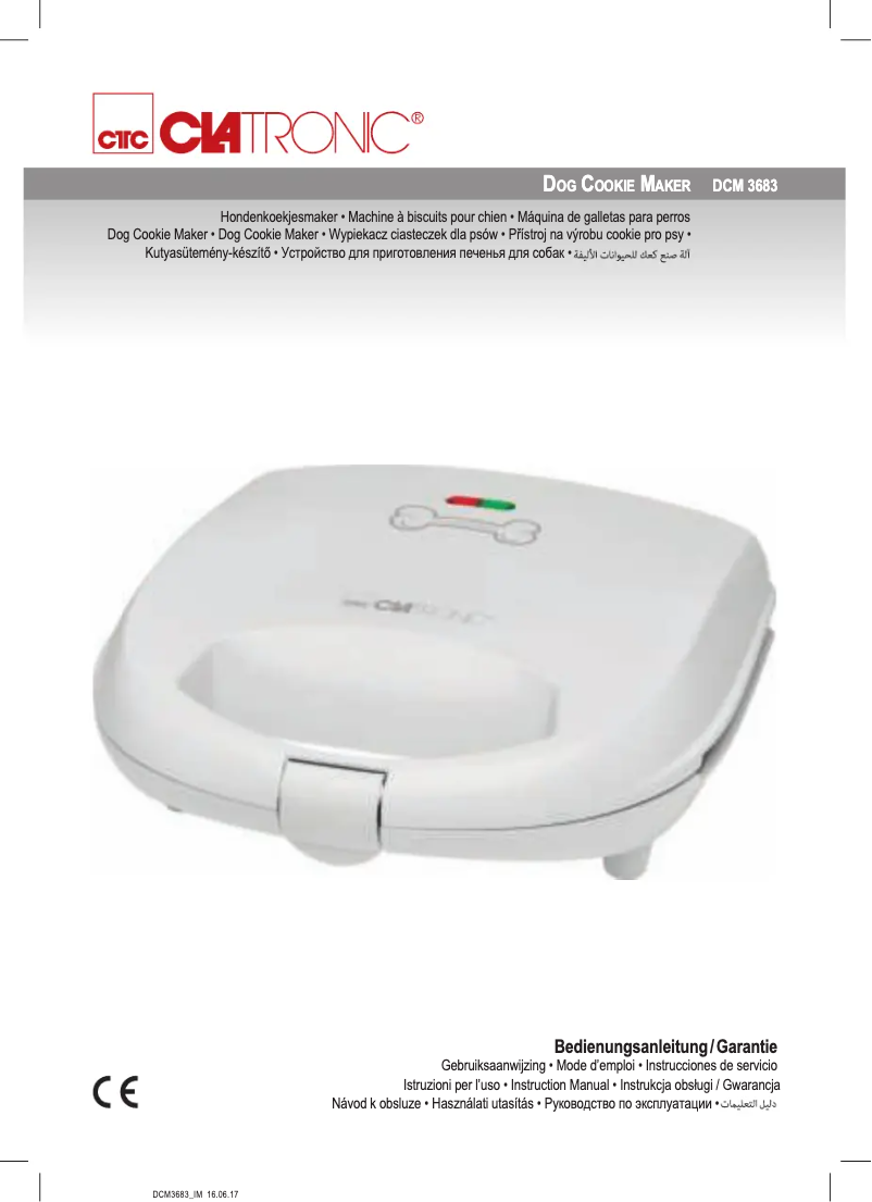 Page 1 de la notice Manuel utilisateur Clatronic DCM 3683