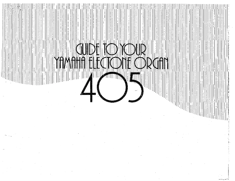 Image de la première page du manuel de l'appareil Electone 405