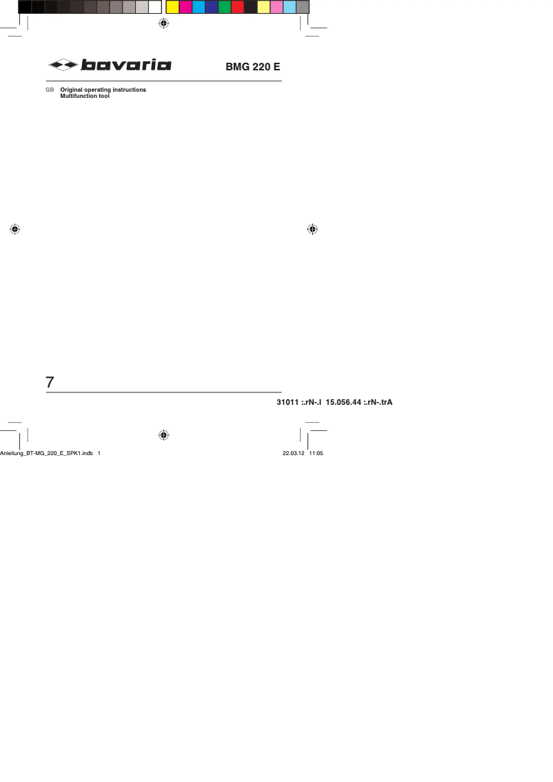 Página 1 del manual Manual de usuario Bavaria BMG 220 E