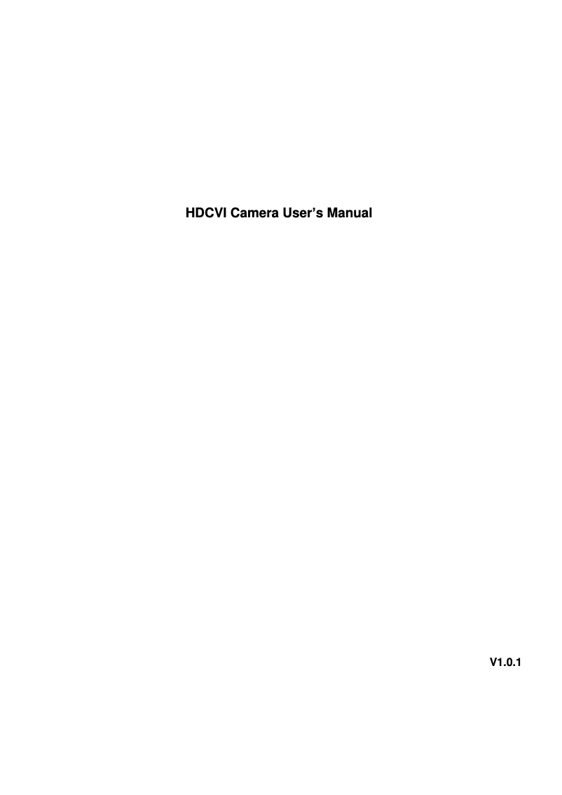 Page 1 de la notice Manuel utilisateur Dahua Technology Lite 4MP HDCVI IR Bullet Camera