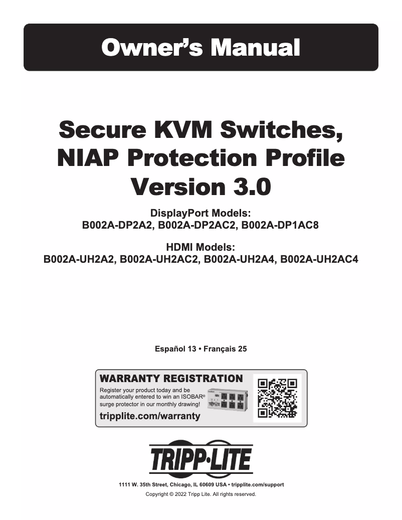 Image de la première page du manuel de l'appareil B002A-UH2AC2