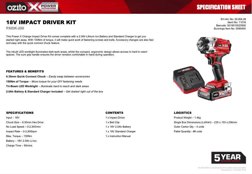 Imagen de la primera página del manual del dispositivo PXIDK-200