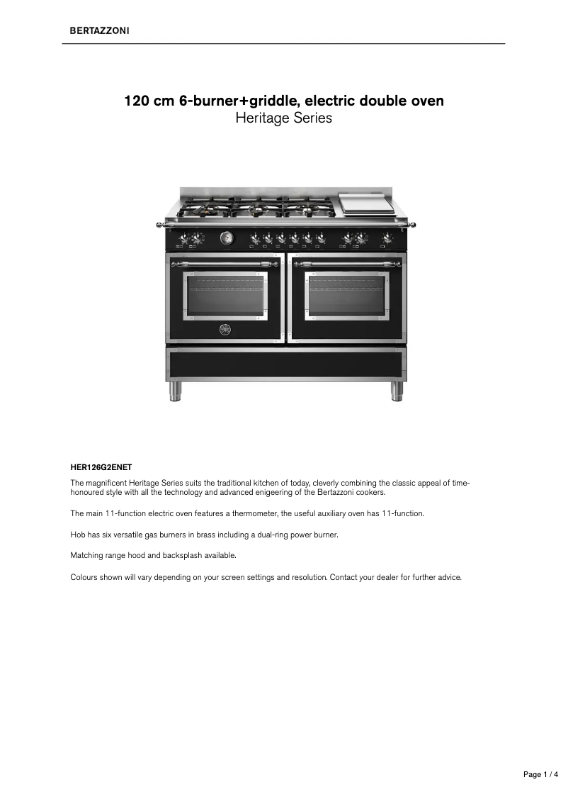 Image de la première page du manuel de l'appareil HER126G2ENET