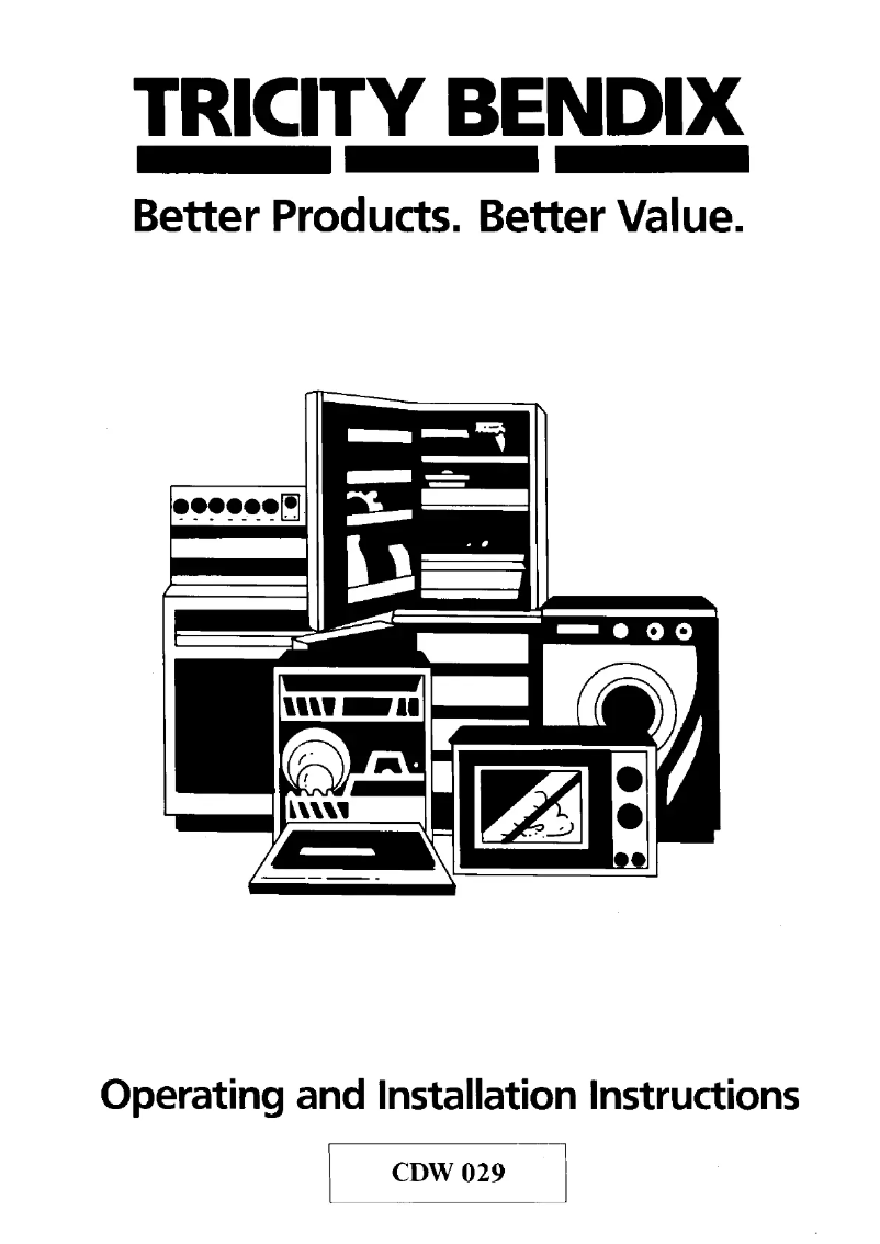 Page 1 de la notice Manuel utilisateur Tricity Bendix CDW 029