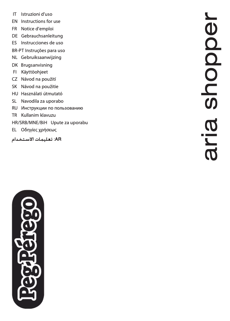Page n°1 - Manuel utilisateur Peg Perego Aria Shopper
