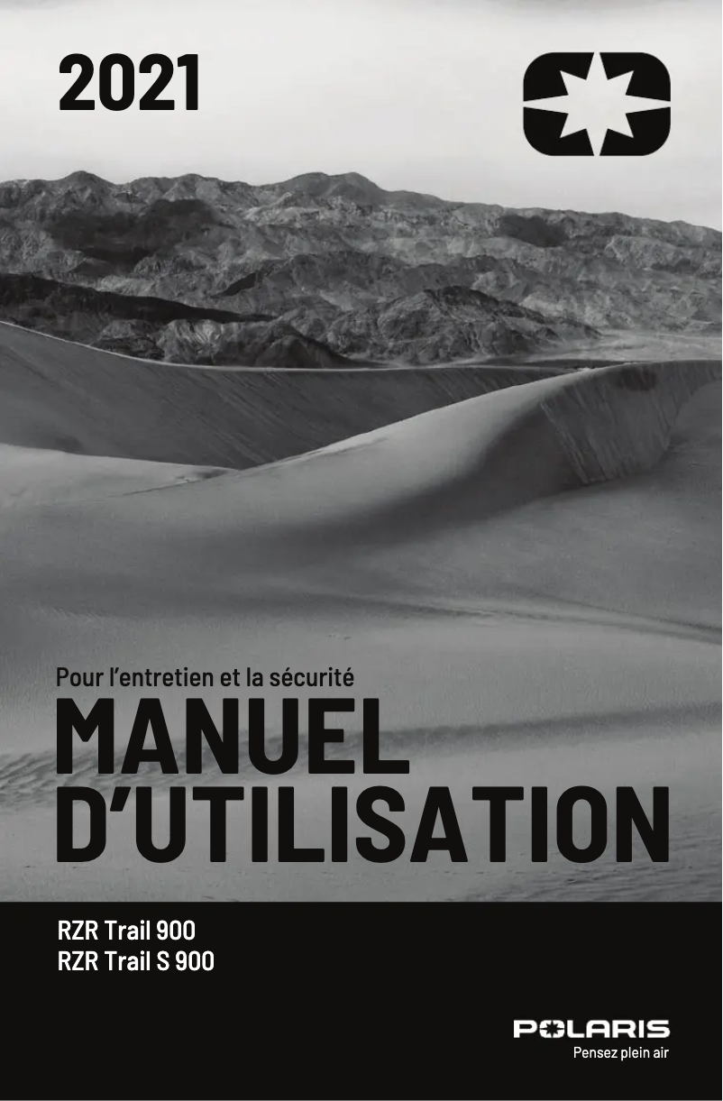 Image de la première page du manuel de l'appareil RZR Trail Sport (2021)