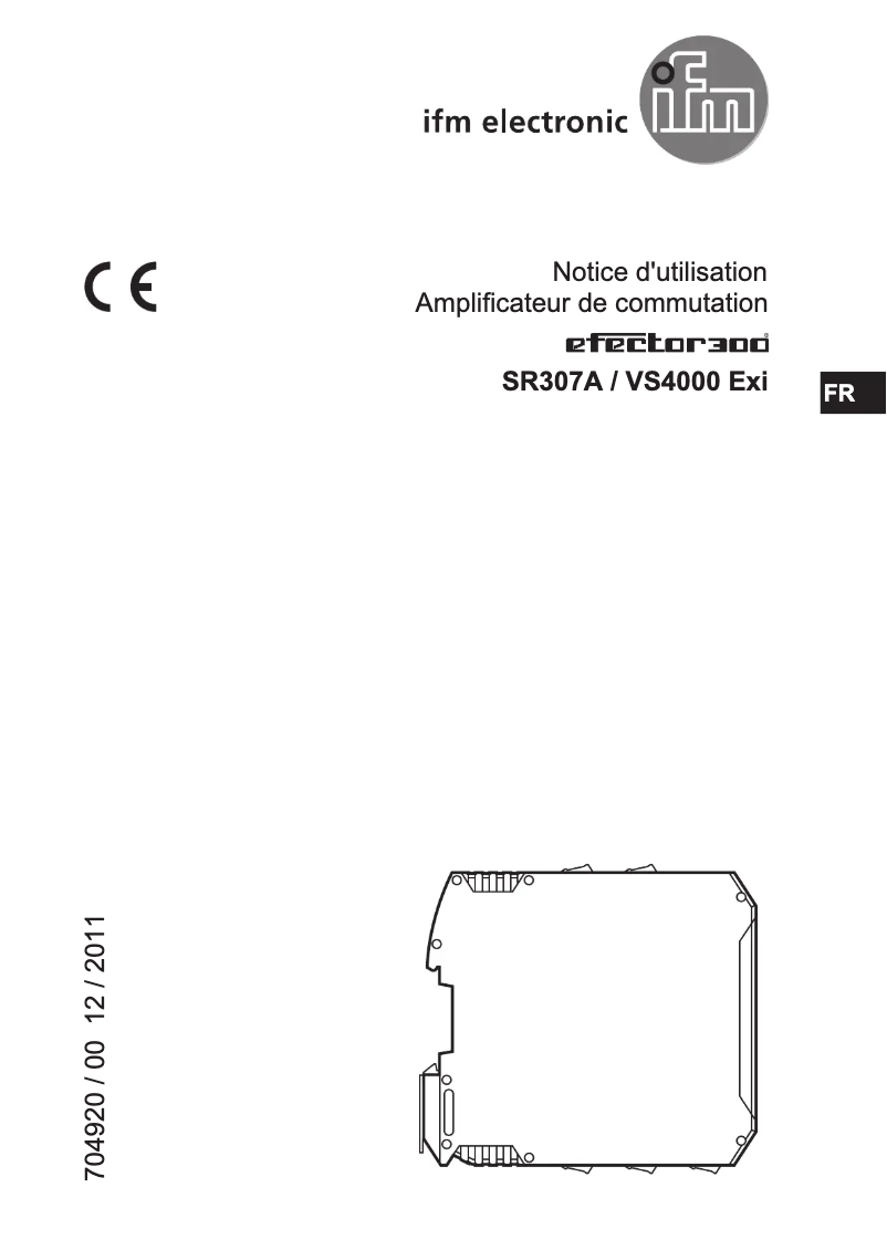 Page n°1 - Manuel utilisateur IFM SR307A