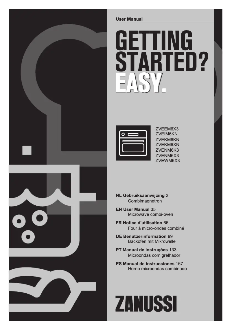 Page n°1 - Manuel utilisateur Zanussi ZVEKM6XN
