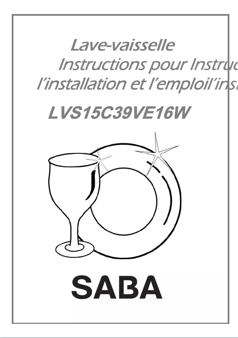 Image de la première page du manuel de l'appareil LVS15C39VE16W